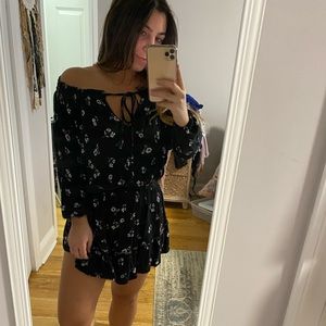 Lovely little black dress with floral print!